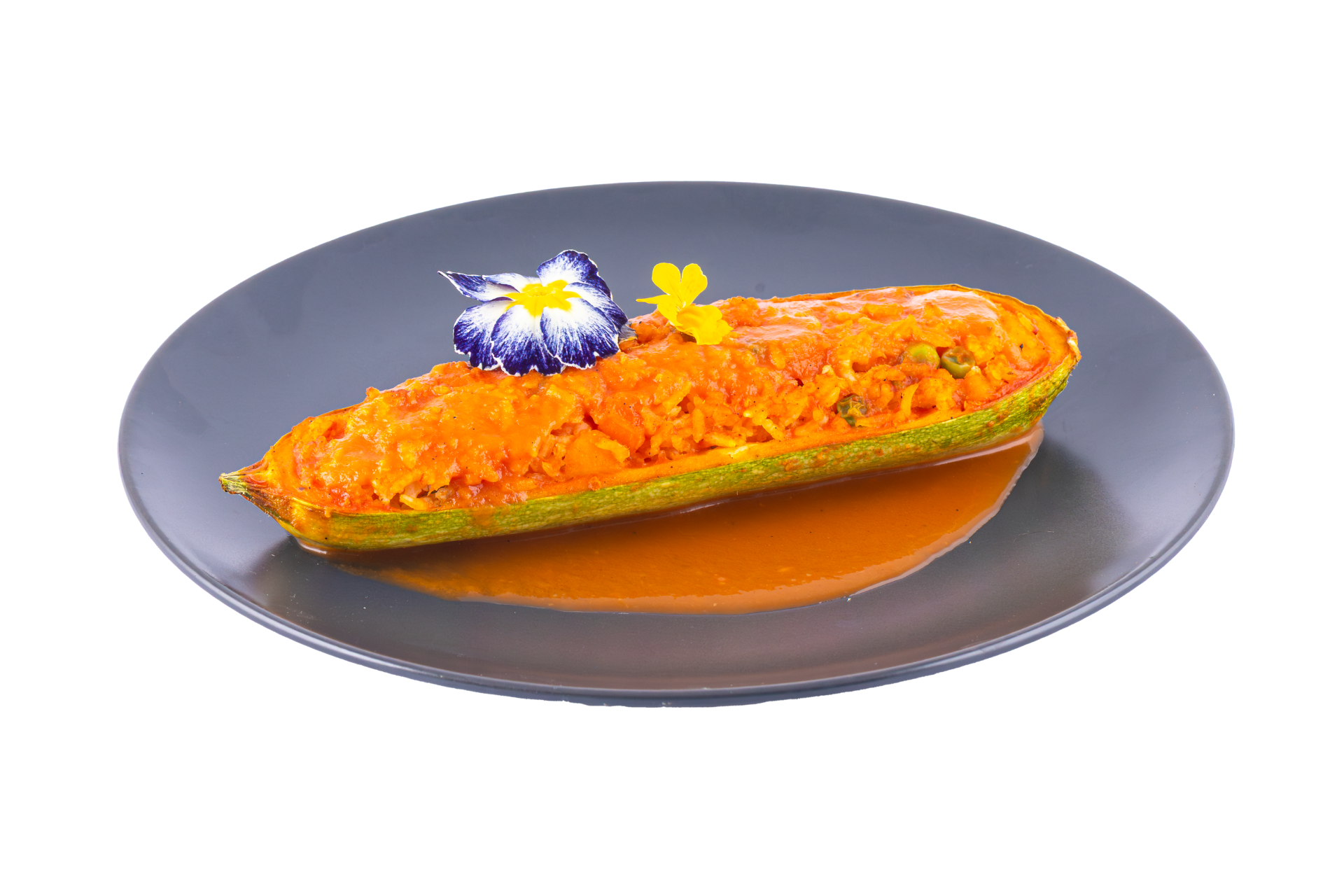 Stuffed zucchini with rice