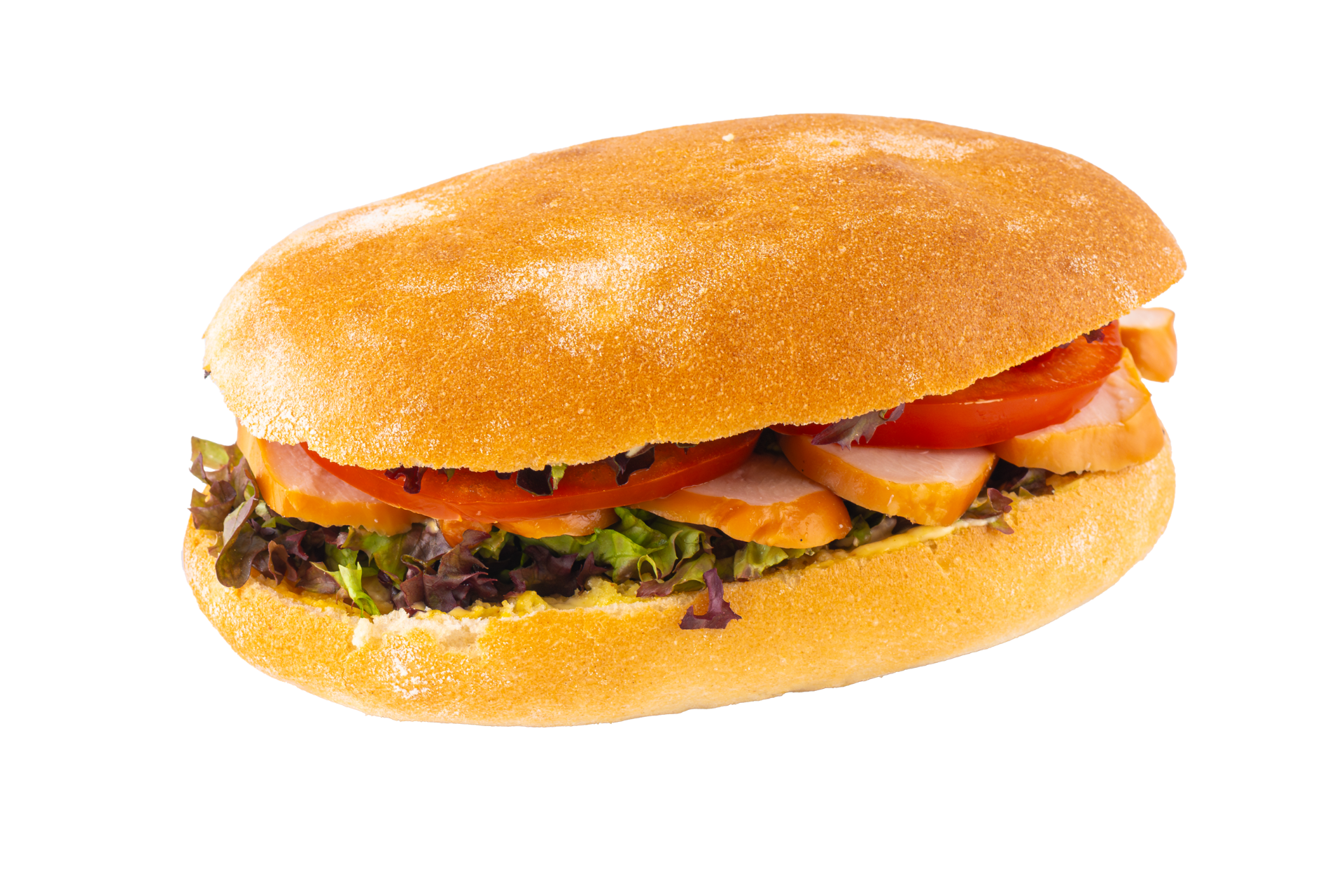 Ciabatta with smoked chicken