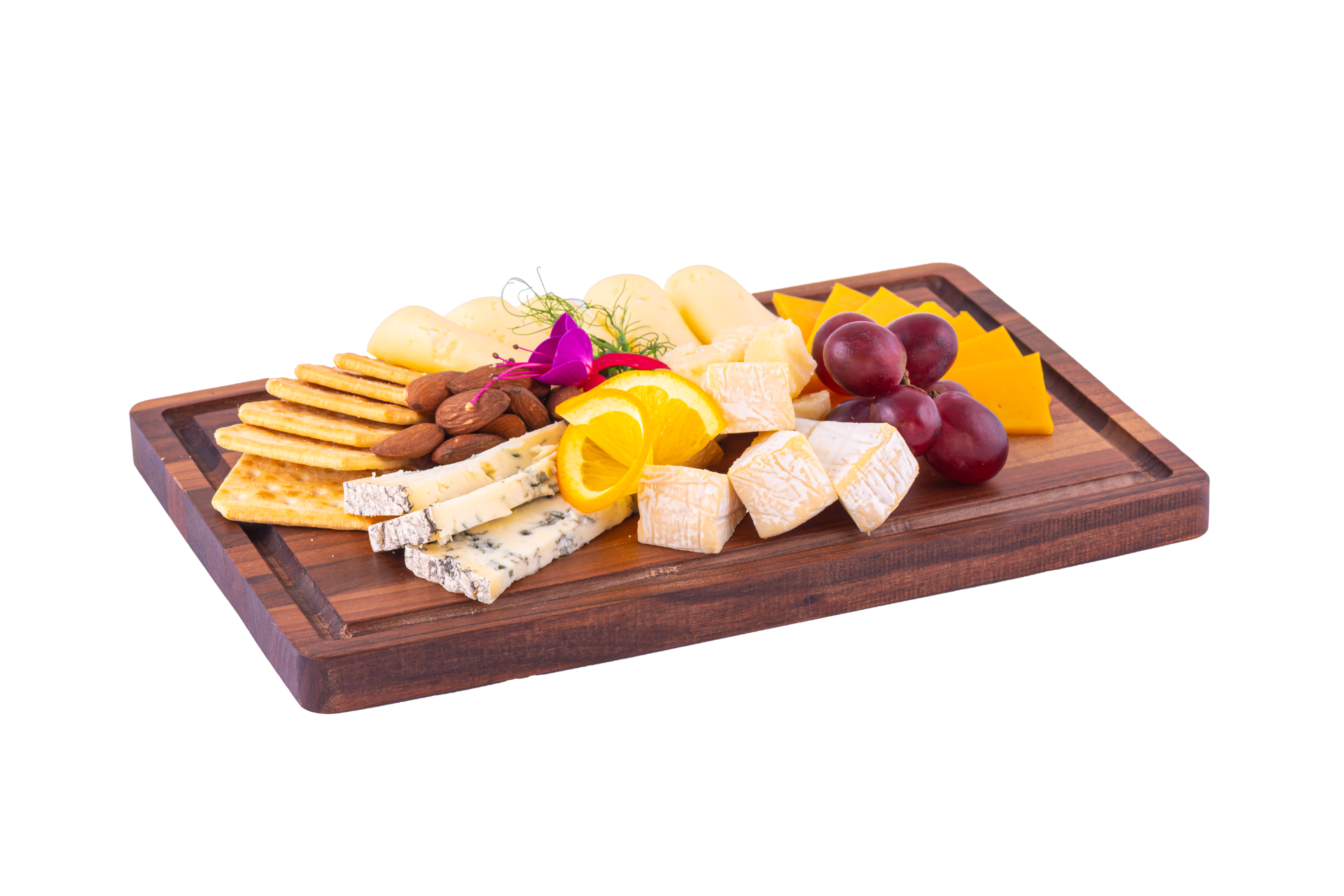 Plate with cheeses