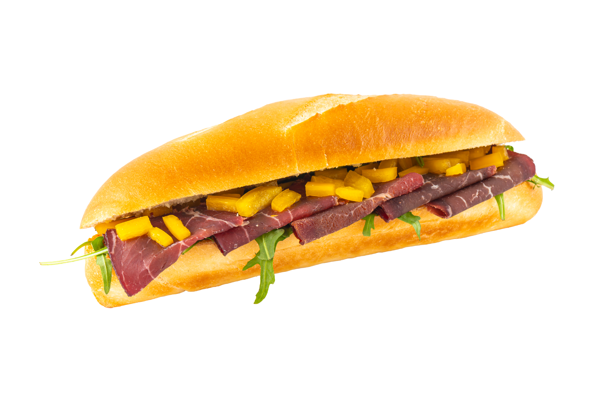 Sandwich with beef prosciutto