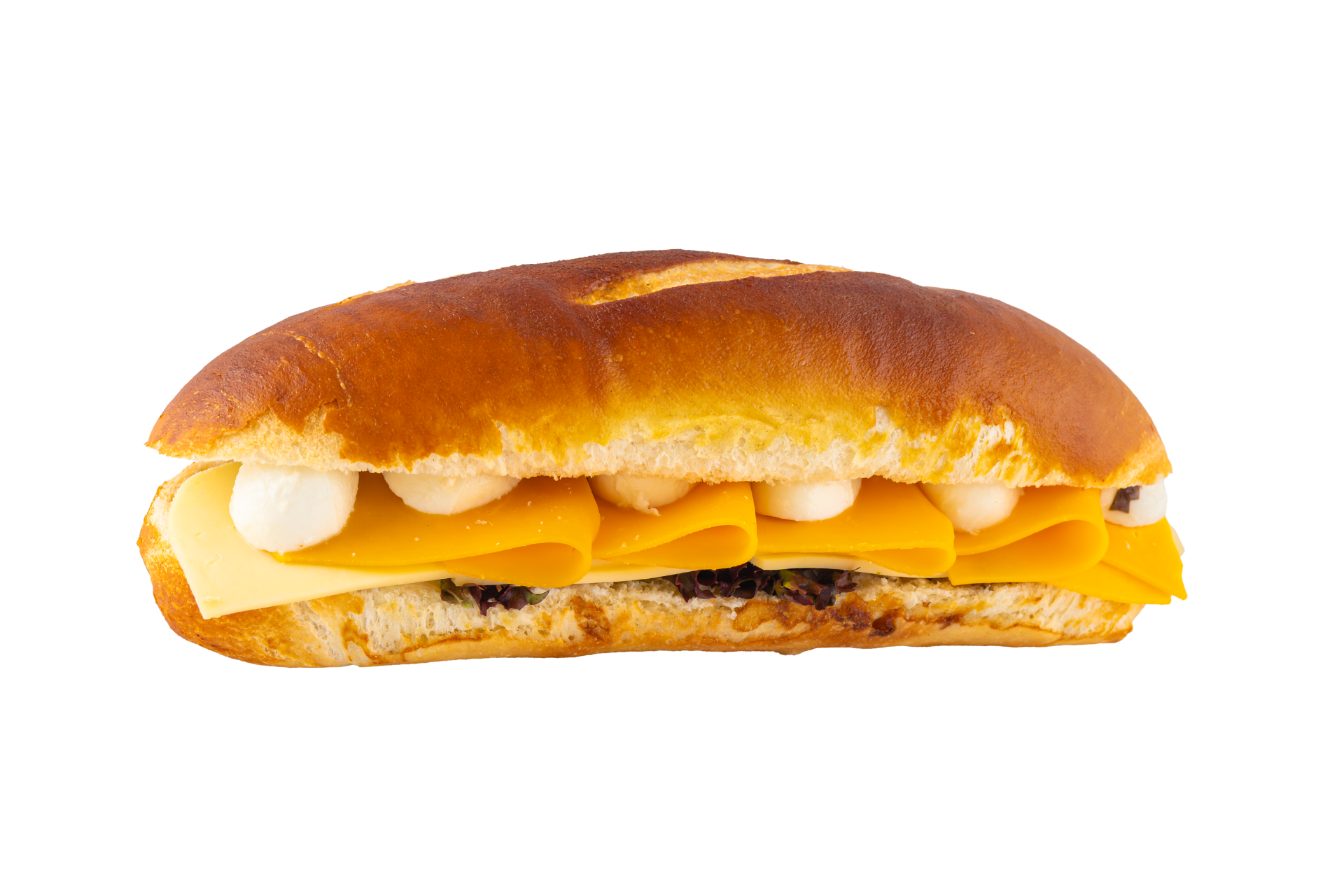 Sandwich with three types of cheese