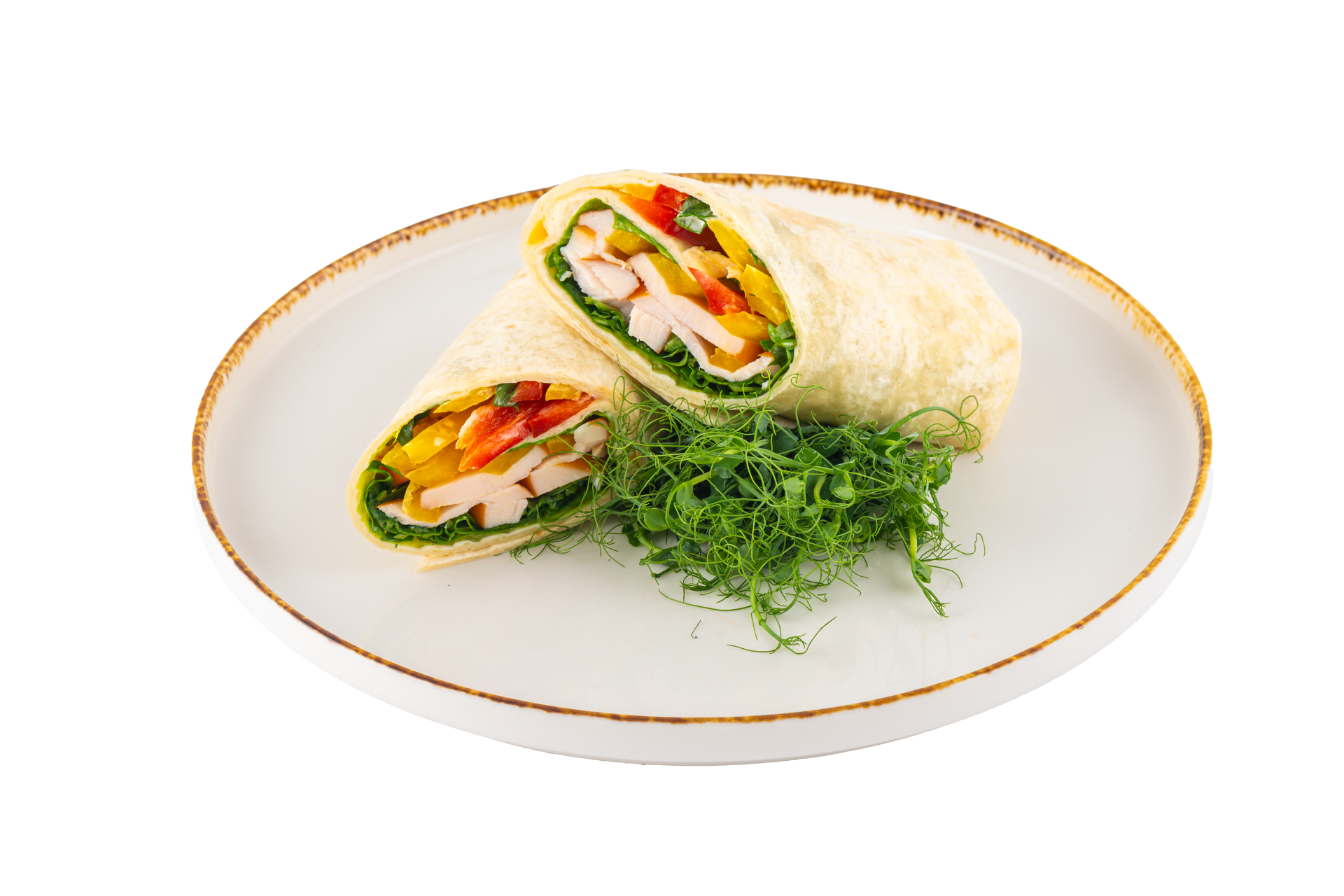 Smoked chicken wrap